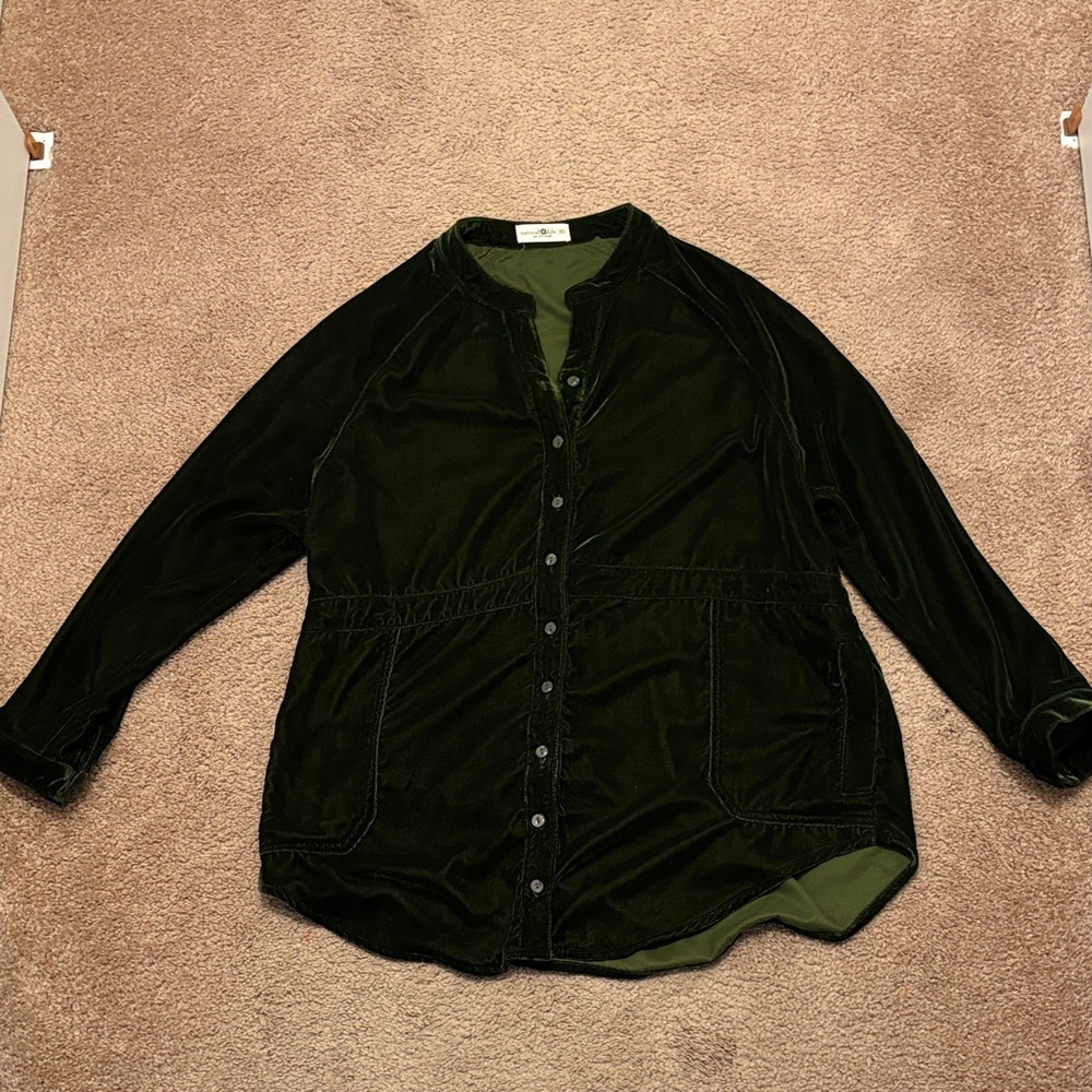 NATURAL LIFE Velvet Button Tunic